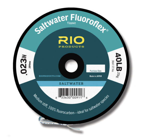 RIO Fluoroflex Saltwater Fluorocarbon Fly Fishing Tippet Large Spool RIO Fluoroflex Saltwater Fluorocarbon Fly Fishing Tippet Large Spool
